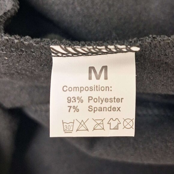 Faux Leather Leggings Black Size M High Waist Shiny Stretch Pants - Picture 4 of 4